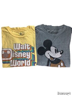 Lot of 2 Disney Men's T-Shirts Size XXL Graphic Tees Retro Inspired (213)